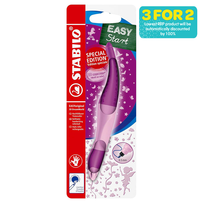 STABILO EASYoriginal 3D DreamWorld Fairies Right-Handed Rollerball Pen with Blue Ink