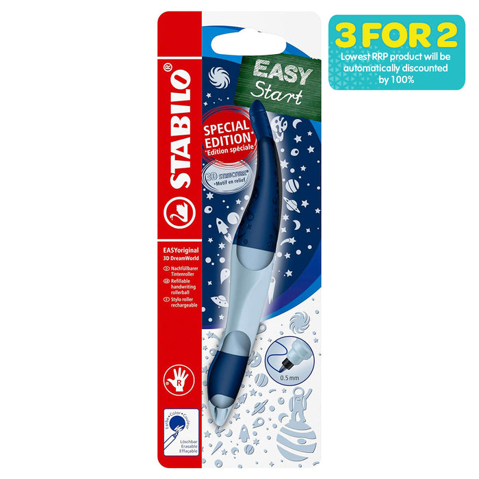 STABILO EASYoriginal 3D DreamWorld Outer Space Right-Handed Rollerball Pen with Blue Ink