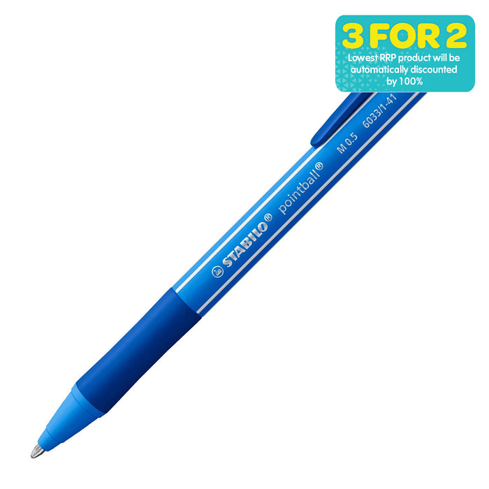 STABILO pointball NatureCOLORS Wildflower Edition Prussian Blue Ballpoint Pen with Blue Ink
