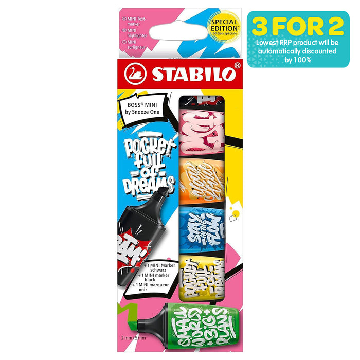 STABILO BOSS MINI Highlighters by Snooze One (6 Pack)