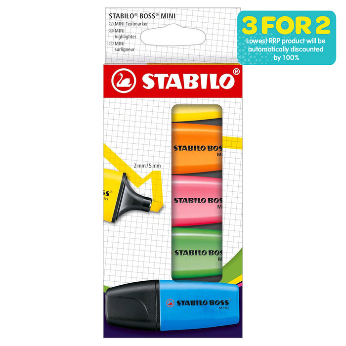 STABILO BOSS MINI Highlighters (5 Pack)