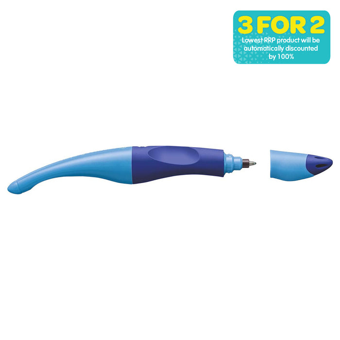 STABILO EASYoriginal Refillable Handwriting Rollerball Blue Left Handed Grip