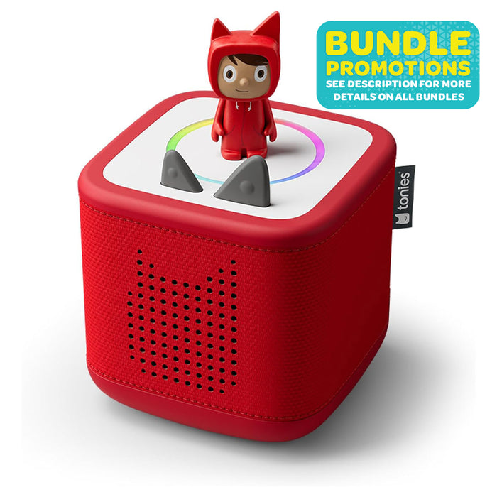 Tonies Toniebox 2 Sunset Red Starter Set with Creative Tonie Rubie Audio Figure (for Bundle, See Description)