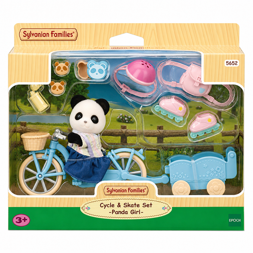 Sylvanian Families Cycle & Skate Set Panda Girl Playset