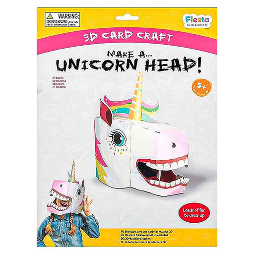 Fiesta Crafts 3D Card Craft Unicorn Head Mask