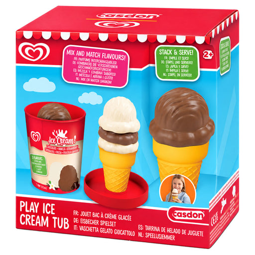 Walls Toy Play Ice Cream Tub Vanilla & Chocolate Set