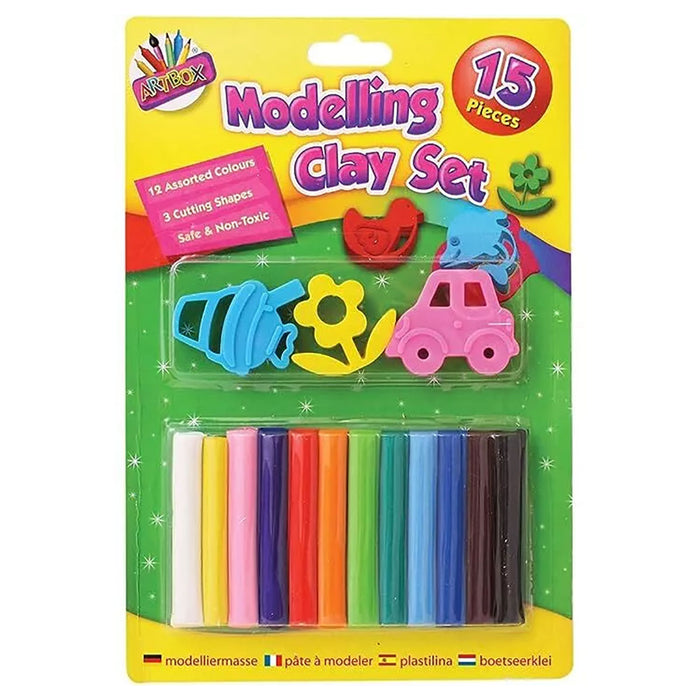 15 Piece Modelling Clay Set with Tools