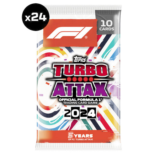 Topps Turbo Attax Official Formula 1 Trading Card Game 2024 Box (24 Pack)