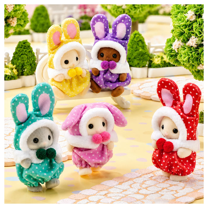 Sylvanian Families Cutie Collectibles Colourful Bunny Costume Babies (styles vary)
