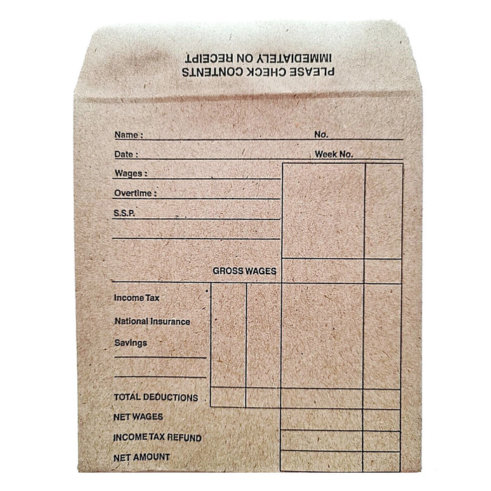 Just Stationery Pay Slip Envelopes (80 Pack)