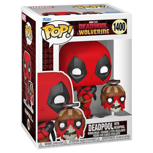 Funko Pop! Marvel Deadpool & Wolverine: Deadpool with Headpool Bobble Head Figures #1400