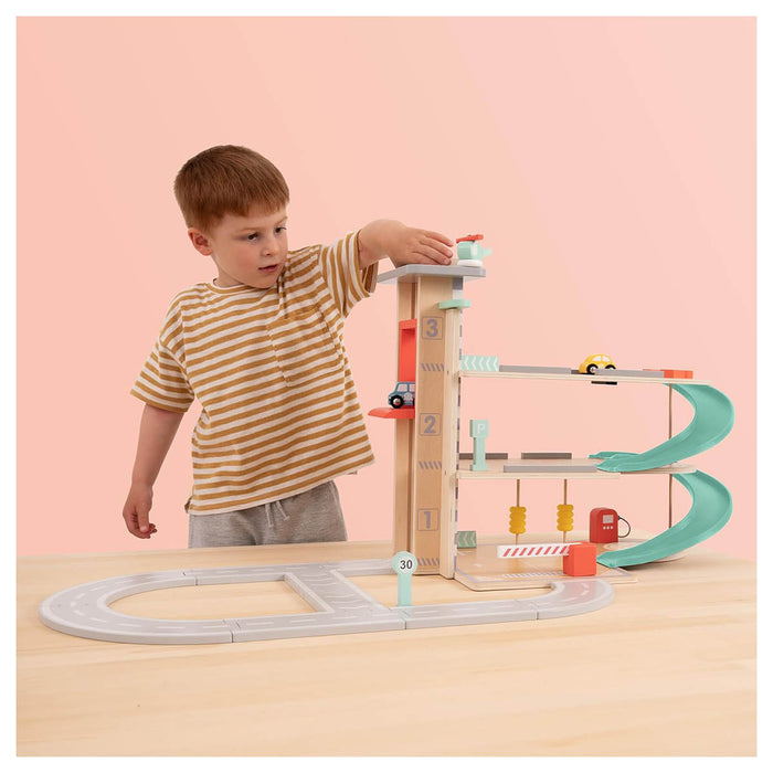 TP Owl & Fox Multi-Storey Wooden Garage Set