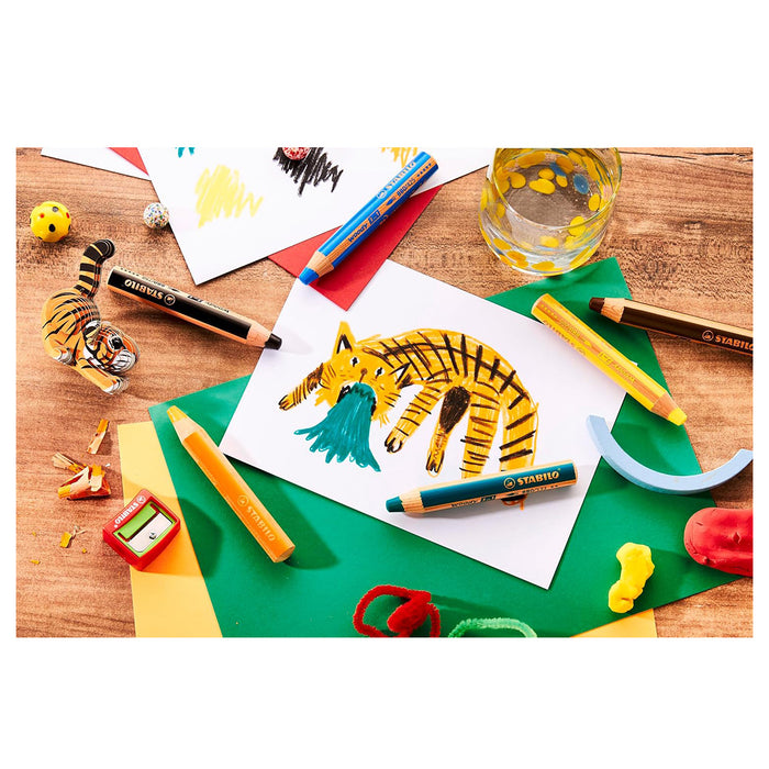 STABILO woody 3 in 1 Multi-Talented Pencils Special Edition Tiger (6 Pack)