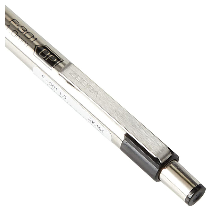 Zebra Pens F-301 1 mm Stainless Steel Ballpoint Pen Black