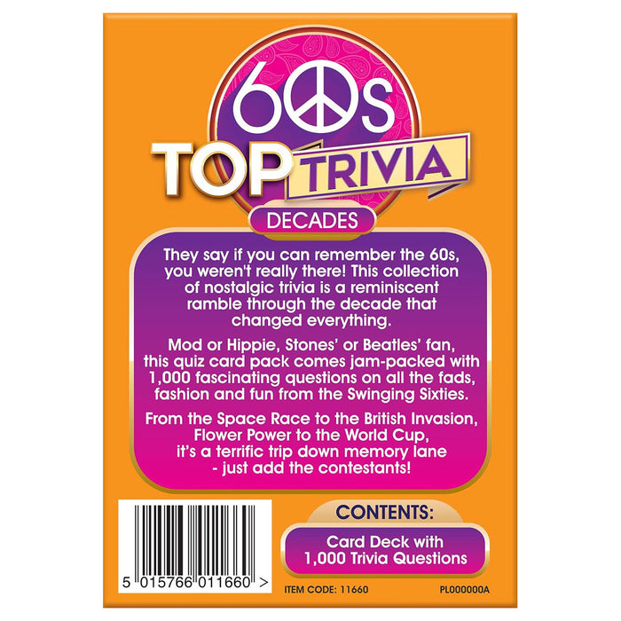 Top Trivia Decades 60s Card Game