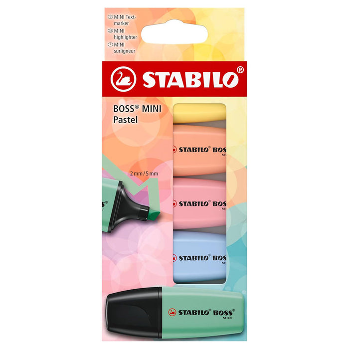 STABILO BOSS Mini Pastel Highlighter (5 Pack)