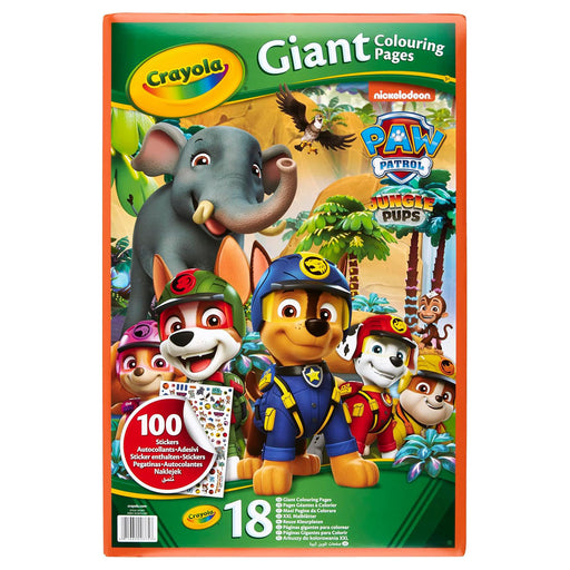 Crayola PAW Patrol Jungle Pups 18 Giant Colouring Pages