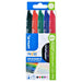  Pilot FriXion Ball Erasable Gel Ink Rollerball Black/Red/Green,Violet/Pink Pens (5 Pack)
