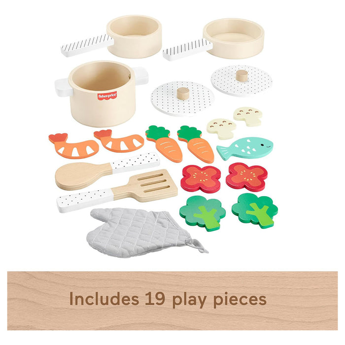Fisher-Price Wooden Pots & Pans Set