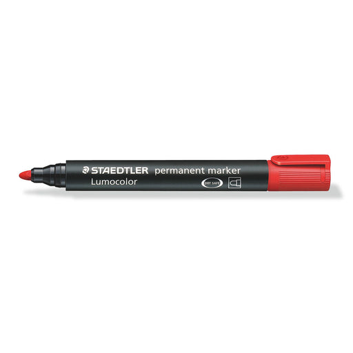 Staedtler Lumocolor Permanent Red Bullet Tip Marker 