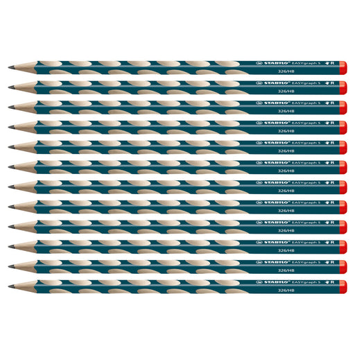 STABILO EASYgraph S Right-Handed Petrol HB Pencil (12 Pack)