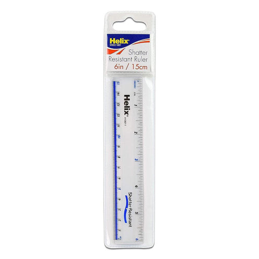 Helix Shatter Resistant Ruler 15cm