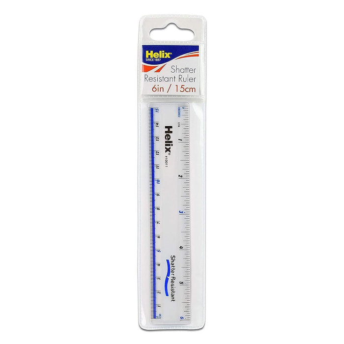 Helix Shatter Resistant Ruler 15cm