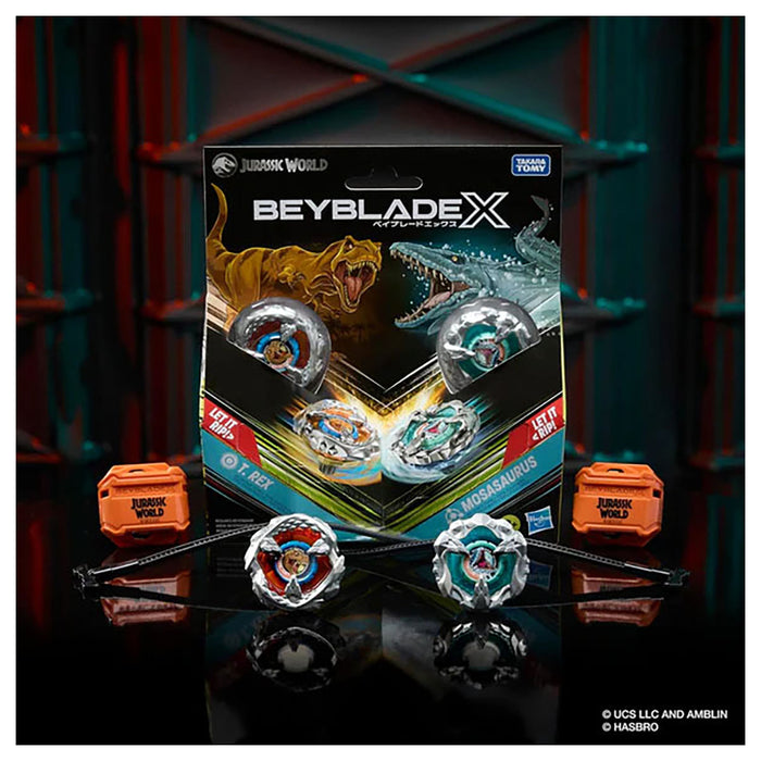 Beyblade X Jurassic World T.Rex vs Mosasaurus Set