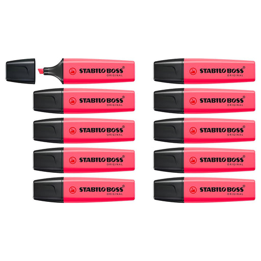 STABILO BOSS ORIGINAL Pink Highlighter (10 Pack) 