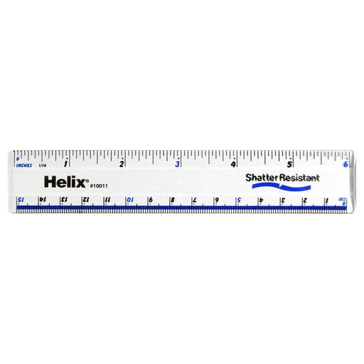 Helix Shatter Resistant Ruler 15cm