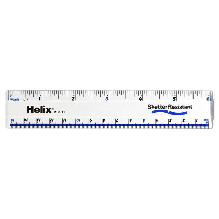Helix Shatter Resistant Ruler 15cm
