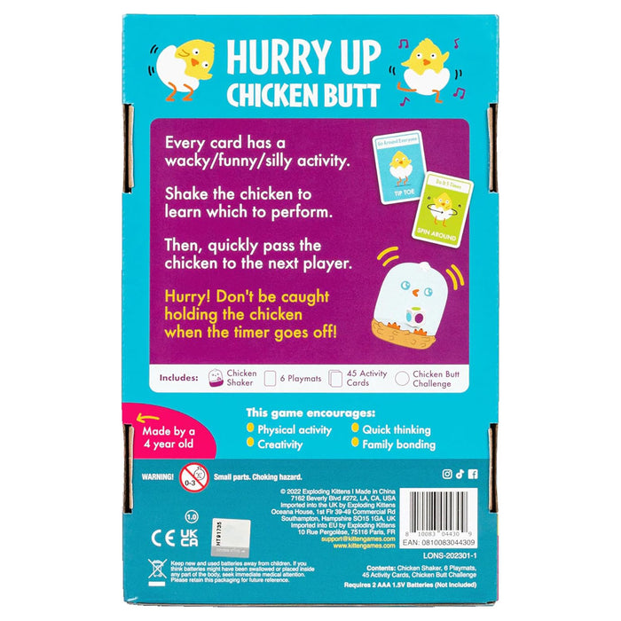 Hurry Up Chicken Butt Party Game