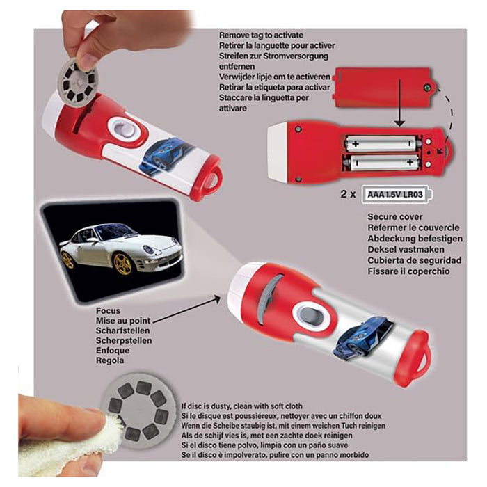 Brainstorm Super Cars Torch & Projector
