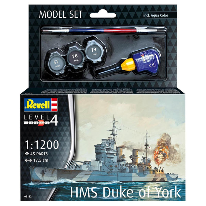 Revell HMS Duke of York Battleship 1:1200 Scale Model Set — Booghe