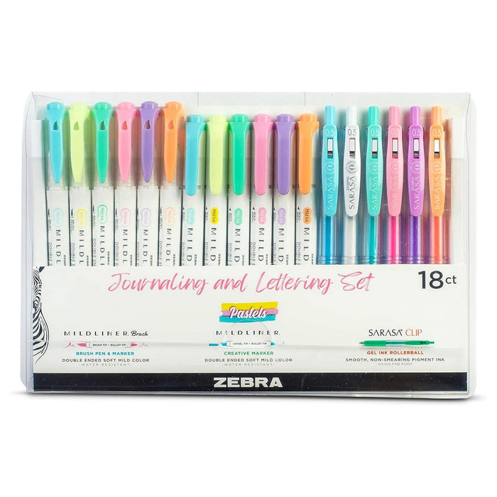 Zebra Journaling and Lettering  Set 18 Pack