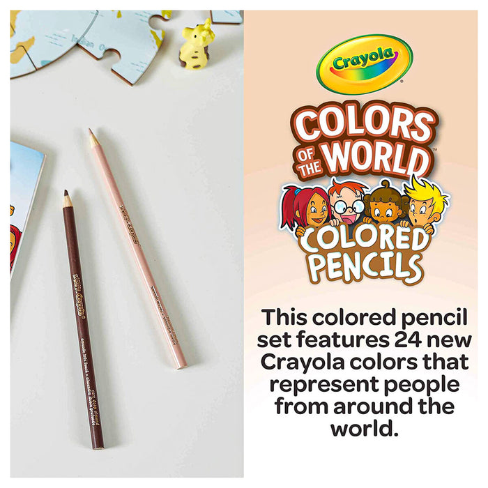 Crayola Colours of the World Coloured Pencils (24 Pack}