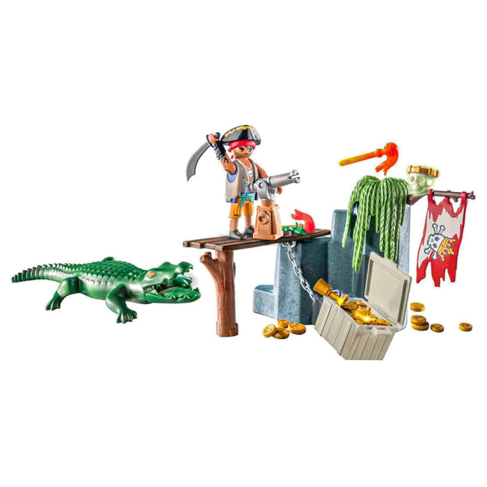 Playmobil Pirates: Pirate with Alligator Starter Pack Playset