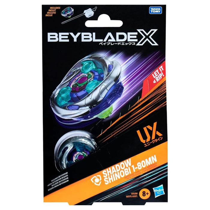 Beyblade X Shadow Shinobi 1-80MN UX Defence Type Top & Launcher