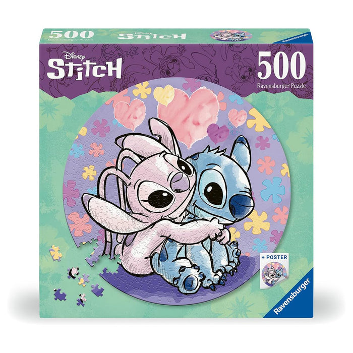 Ravensburger Disney Stitch Circular 500 Piece Jigsaw Puzzle