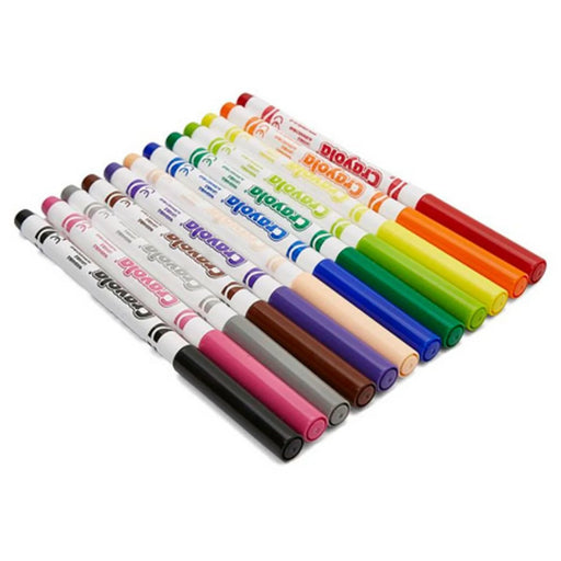 Crayola 12 Super Tips Markers, 12 Coloured Pencils & 24 Crayons Bundle