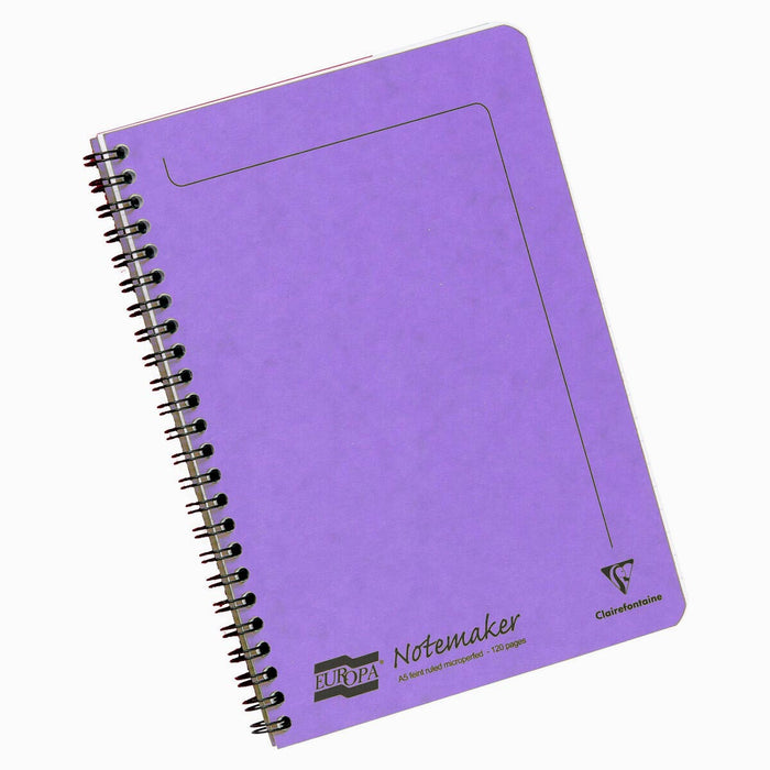 Europa 120 Page Wire Ruled Notemaker A5 Assorted Colour (Pack of 10)