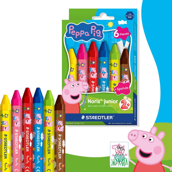 Staedtler Peppa Pig Noris Junior Wax Crayons (6 Pack)