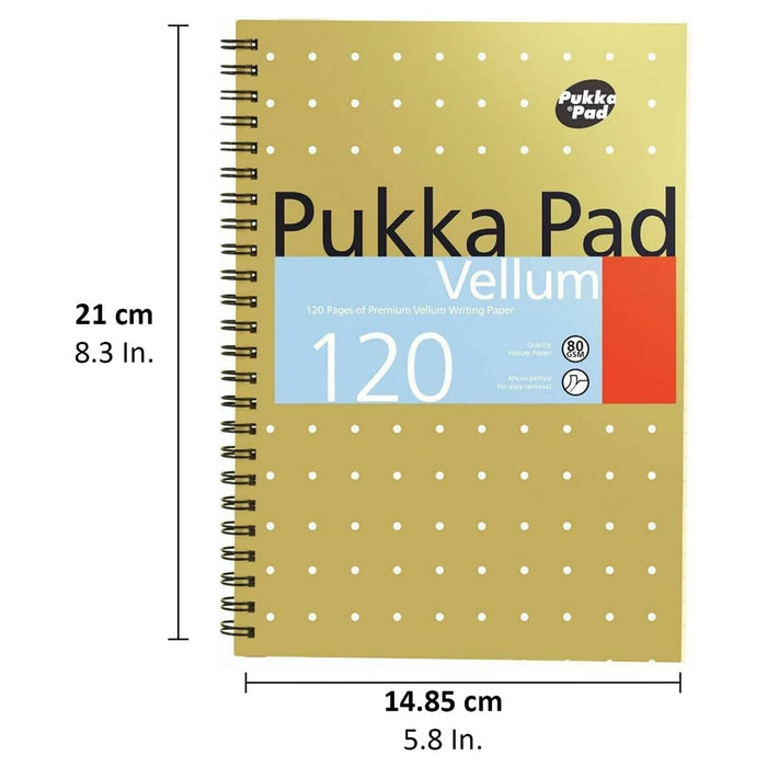 Pukka Pad A5 Metallic Vellum Notebook 120 Pages
