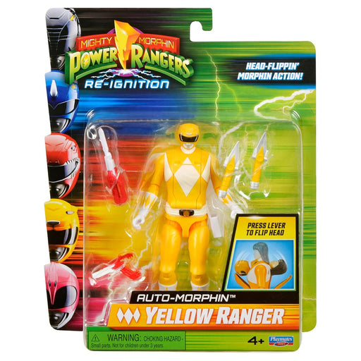 Mighty Morphin Power Rangers Re-Ignition: Auto Morphin Yellow Ranger Figure