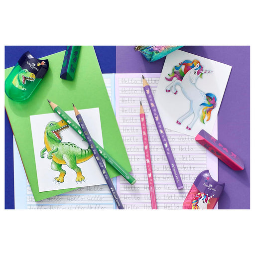 Faber-Castell Dino Graphite Pencil & Eraser Set