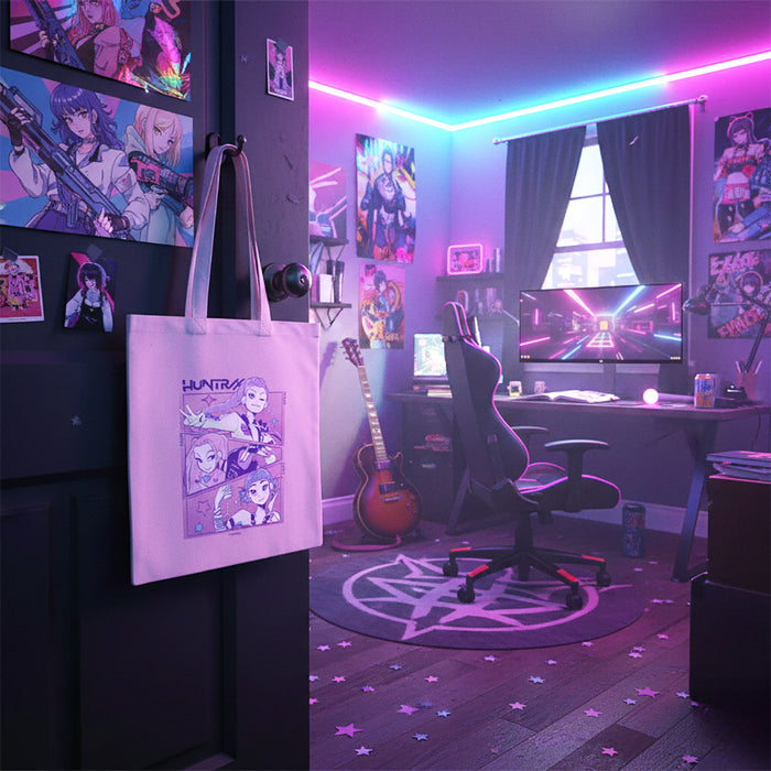 Huntrix Trio K-POP Demon Hunters Light Pink Tote Bag