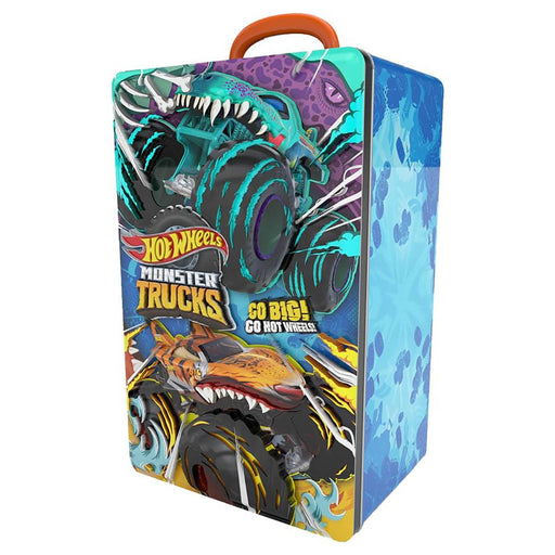 Hot Wheels Monster Trucks Metal Case for Storage and Organisation