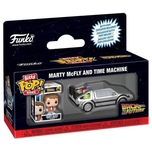 Funko Bitty Pop Rides: Back to the Future: Marty McFly and Time Machine Vinyl Figures