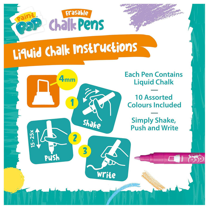 Paint Pop Chalk Pens (10 Pack)