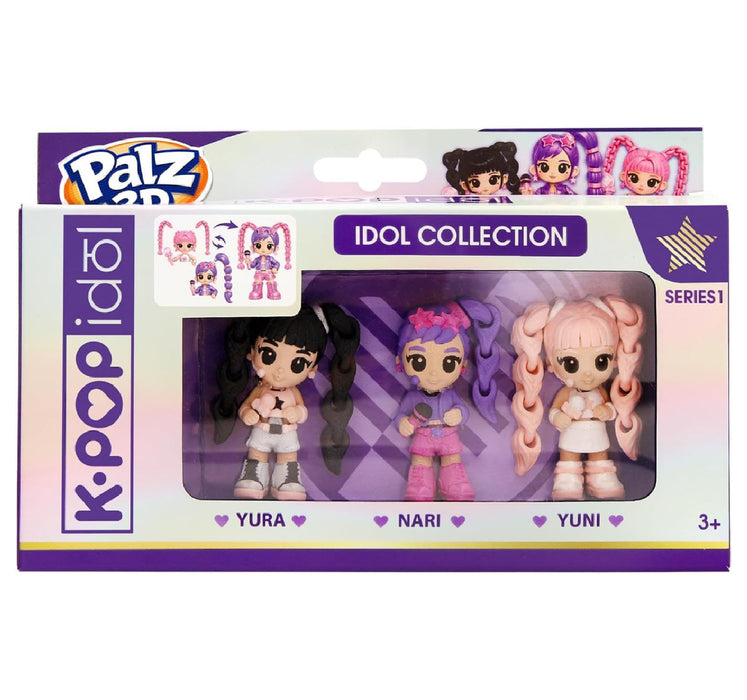 Palz 3D K-POP Idol Collection Series 1 Yura, Nari, and Yuni Figures 